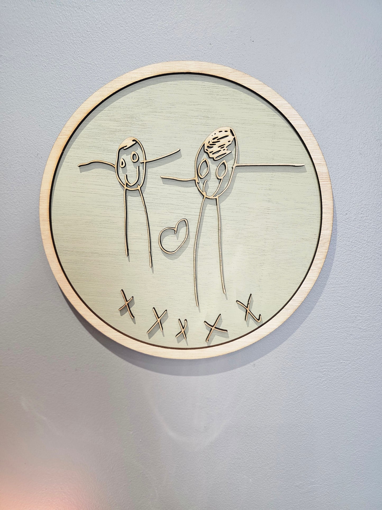 Bespoke Childs Drawing Wooden Wall Art - Slice of Wild