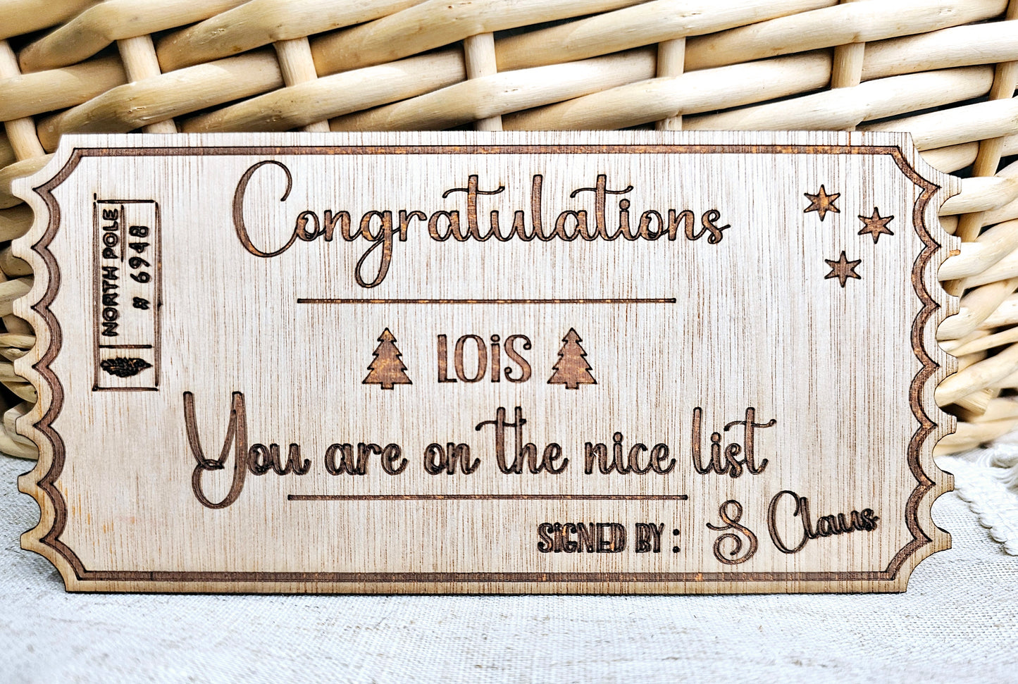 Santa Official Nice List Ticket - Slice of Wild