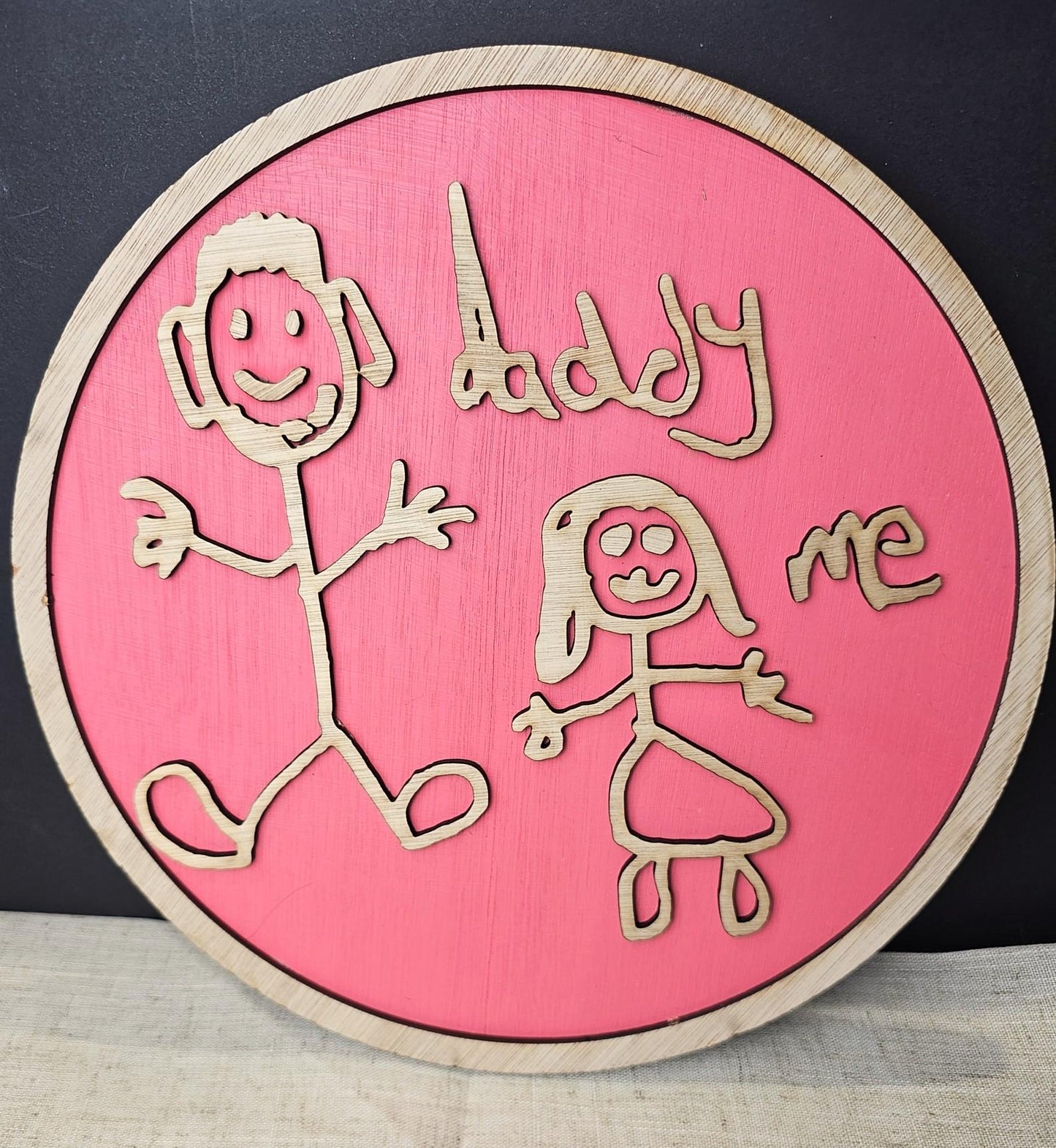 Bespoke Childs Drawing Wooden Wall Art - Slice of Wild