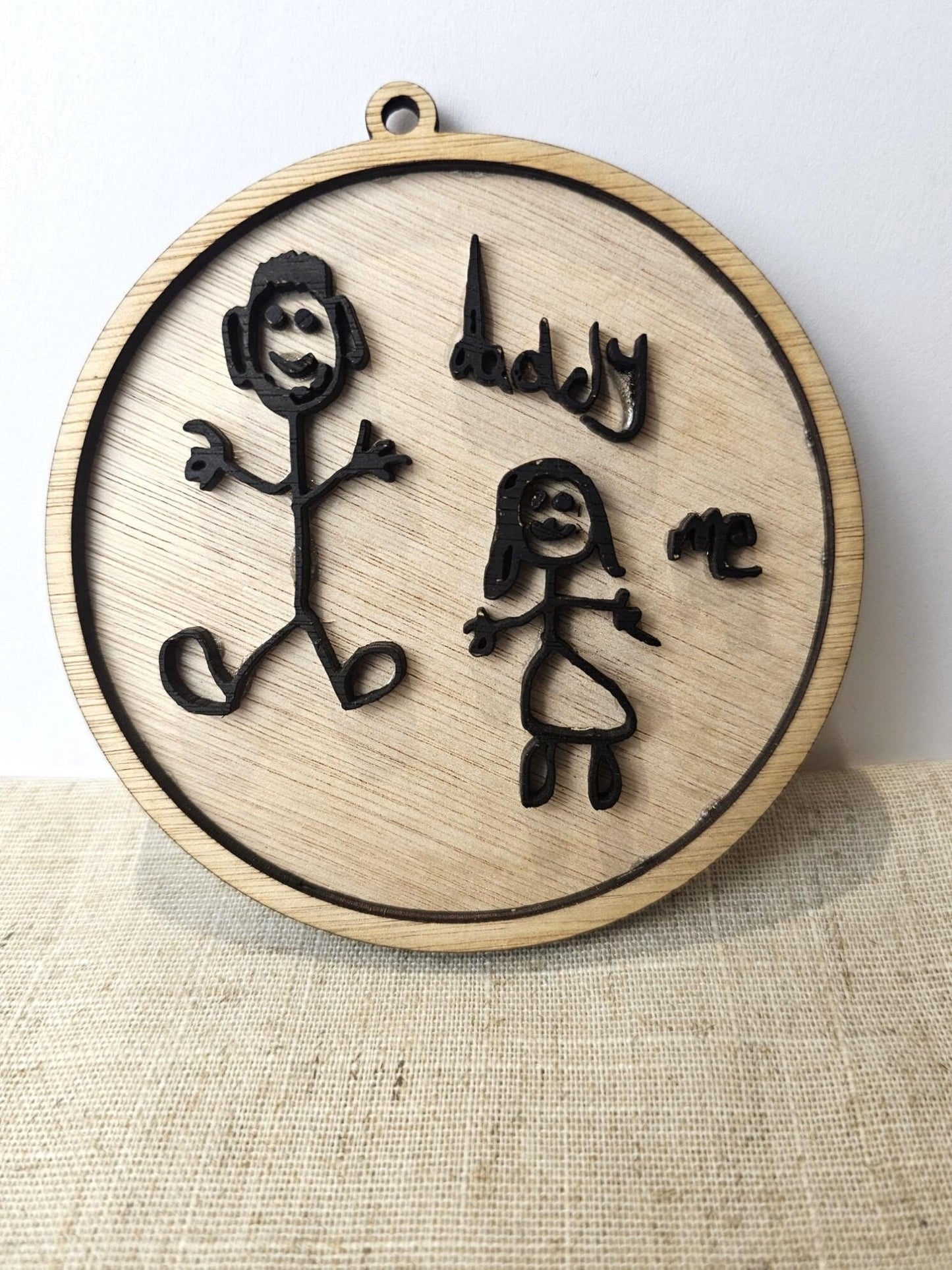 Bespoke Childs Drawing Wooden Wall Art - Slice of Wild