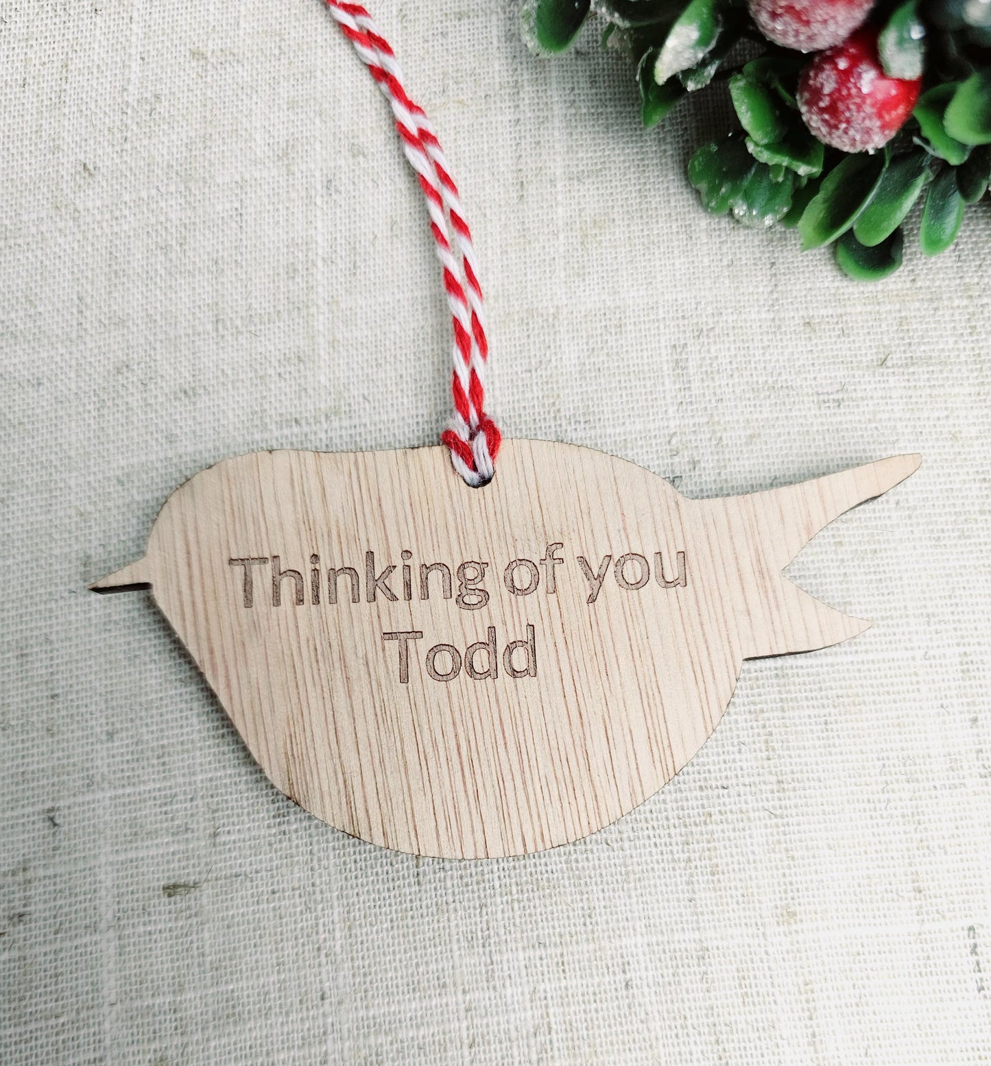 Robin Wooden Hanging Decoration - Slice of Wild