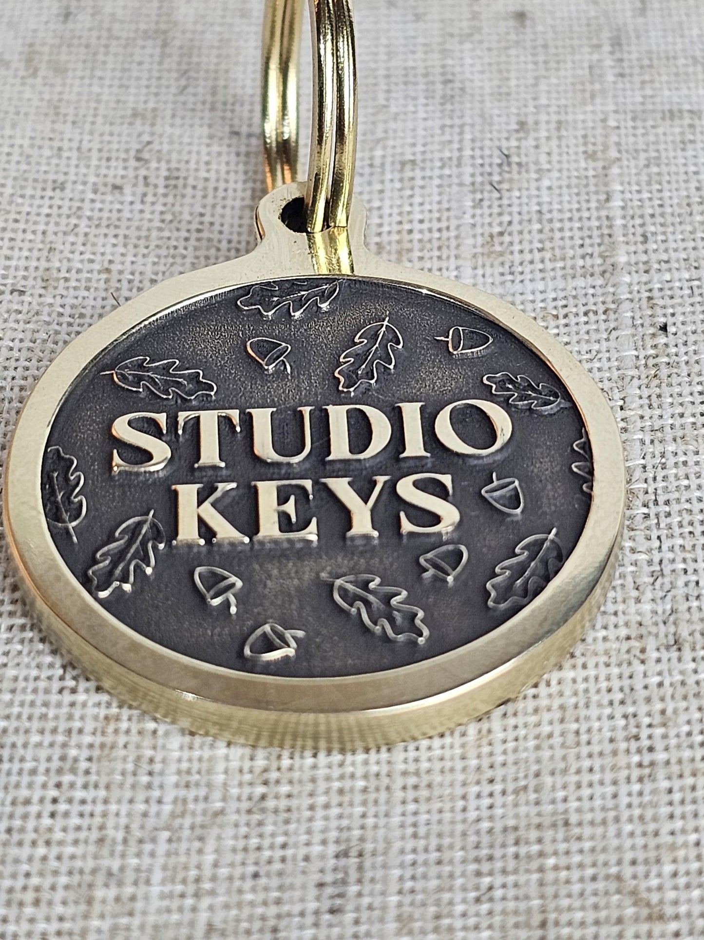 Personalised Brass Keyring - Slice of Wild