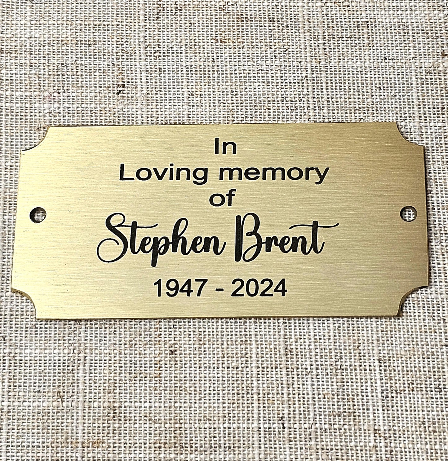 Personalised Solid Brass Memorial Plaque, - Slice of Wild
