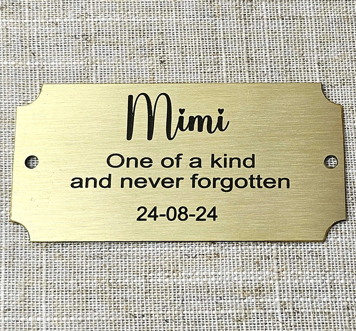 Personalised Solid Brass Memorial Plaque, - Slice of Wild