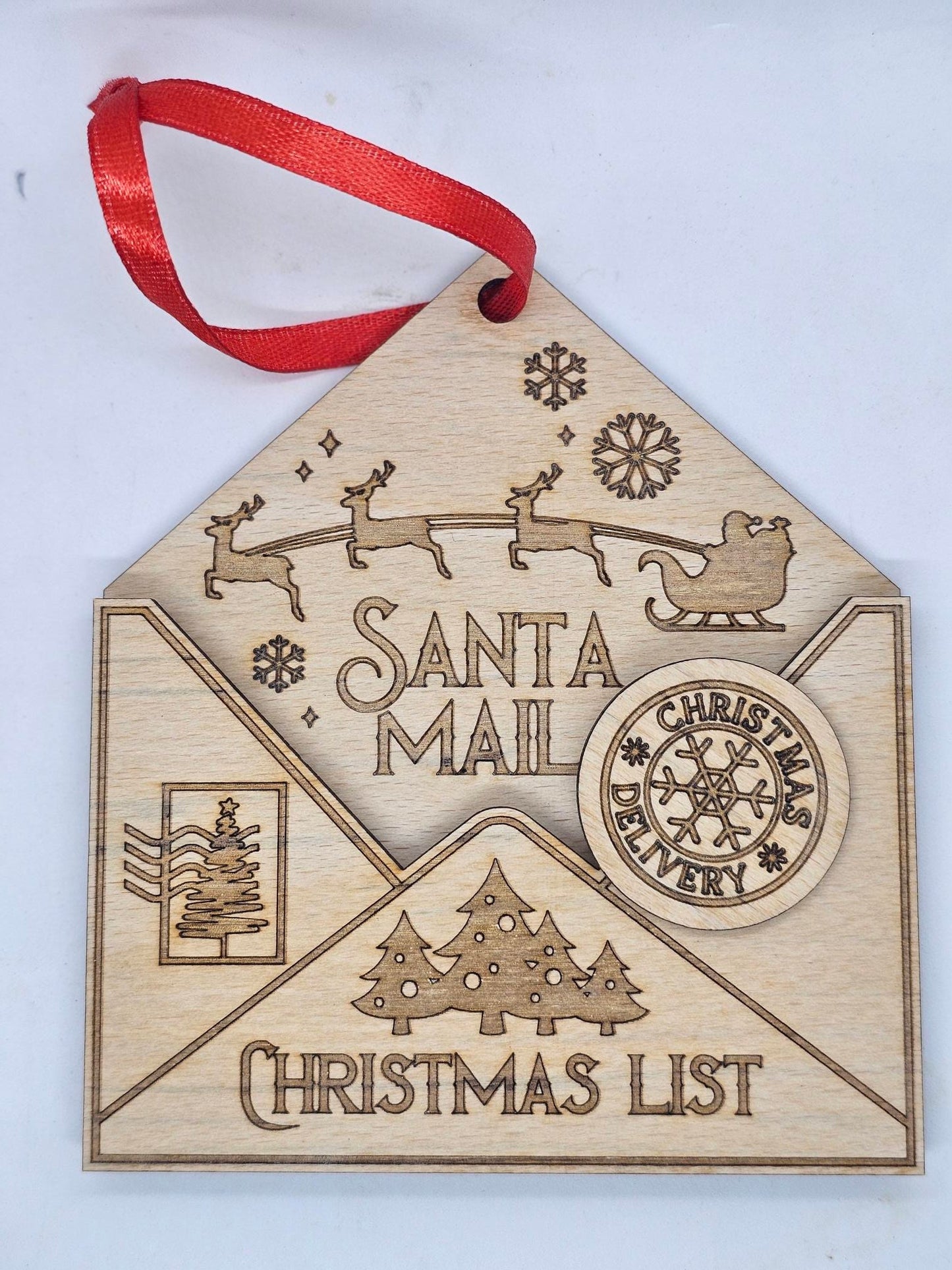 Letter to Santa Letter to Father Christmas Letter to Santa envelop Christmas ornament Letter to Santa ornament Letter - Slice of Wild
