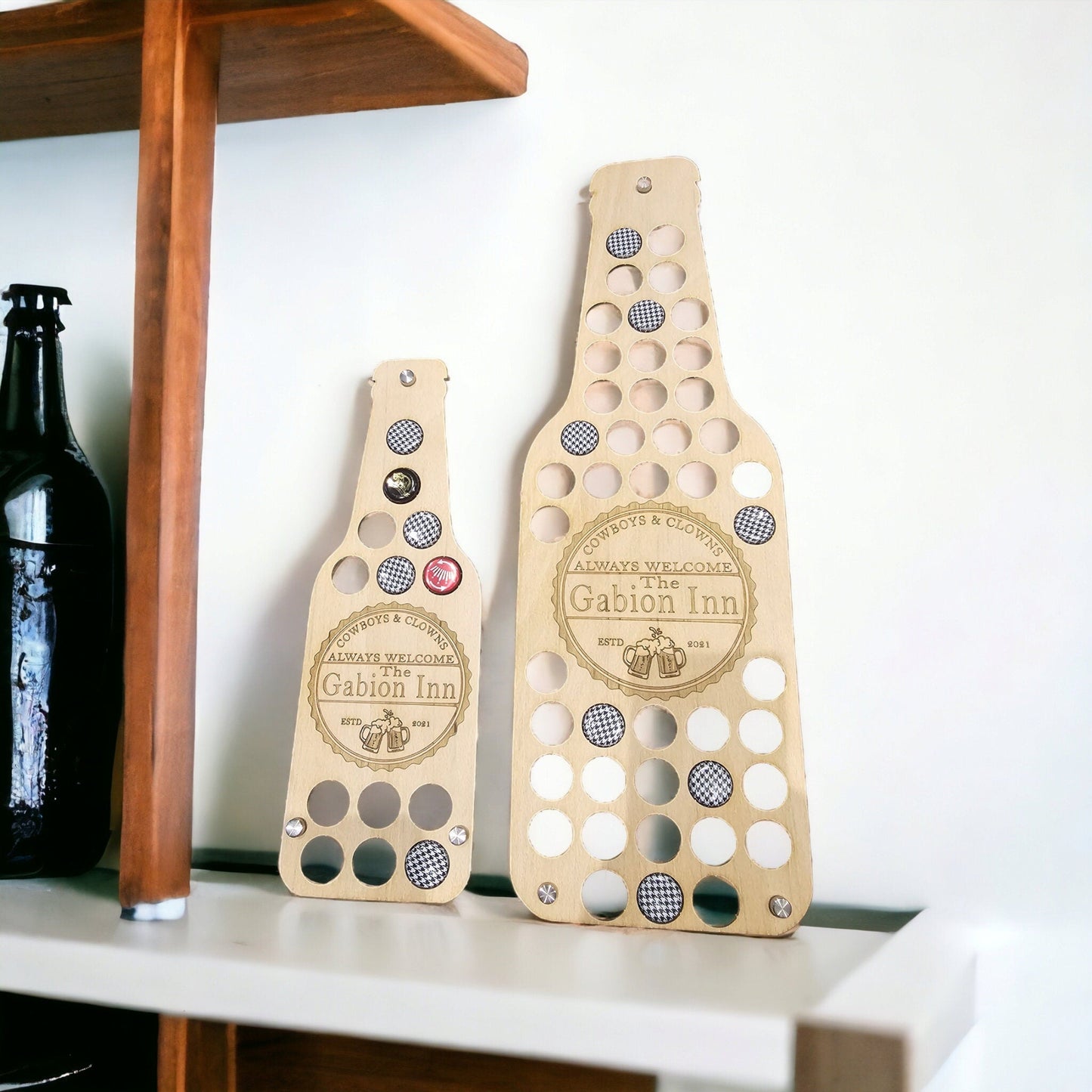 Personalised Beer Bottle Cap Collector, Fathers Day Gift, Man Cave Decor, Bottle Top Collector, Beer Bottle Top Holder - Slice of Wild