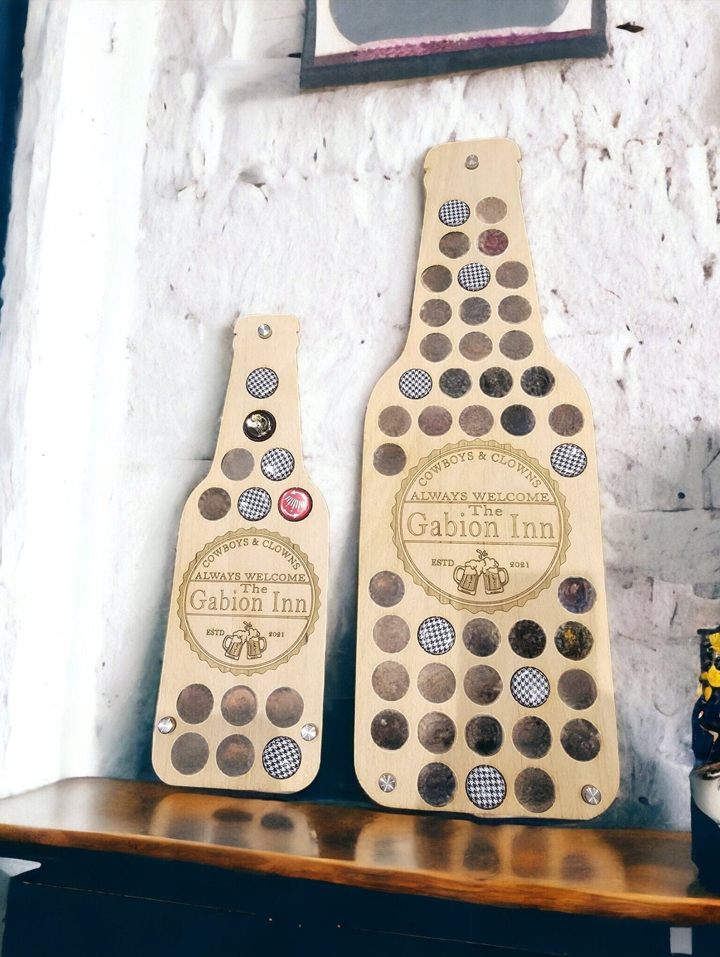 Personalised Beer Bottle Cap Collector, Fathers Day Gift, Man Cave Decor, Bottle Top Collector, Beer Bottle Top Holder - Slice of Wild