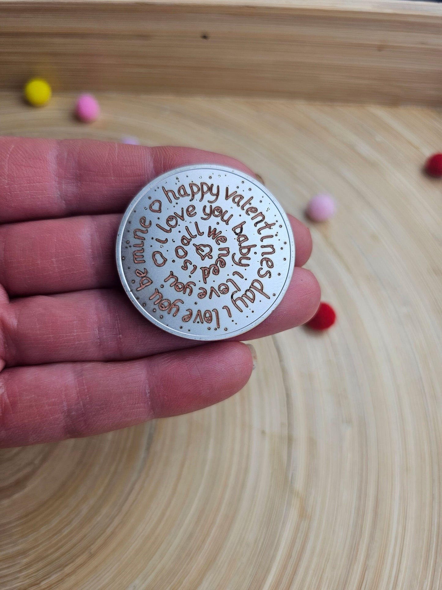 Personalised Engraved Coin/Love Token/Valentines/Marry me/Keep sake/40mm Coin - Slice of Wild