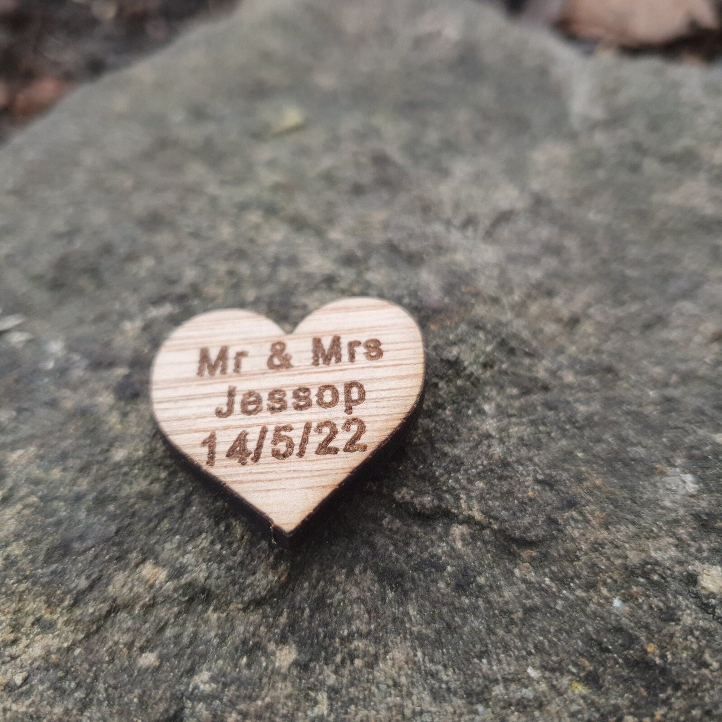 Wedding Table Decorations: Wooden Love Heart Wedding Table Confetti Rustic Scatter hearts,Party,christening - Slice of Wild