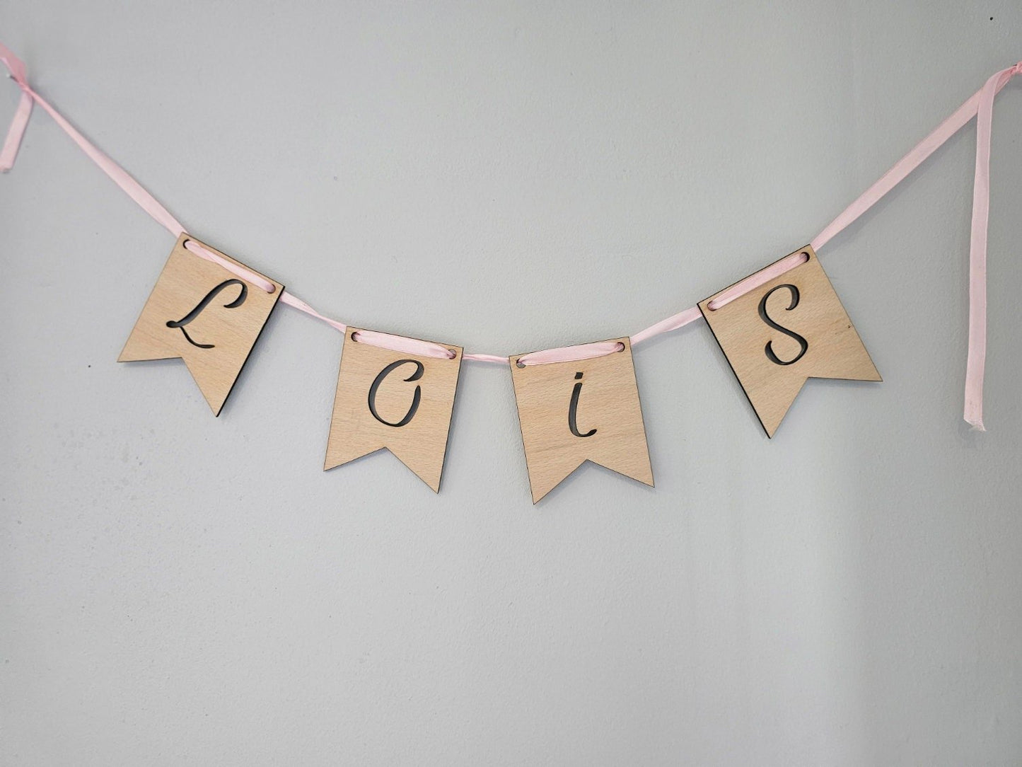 Wooden PERSONALISED BUNTING - Wooden Name Garland - Wooden Letters For Nursery- Wood Bunting Letters- Scandi Bunting- Wooden name Sign - Slice of Wild