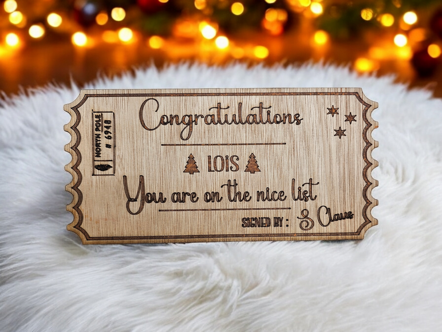 Santa Official Nice List Ticket - Premium  from Slice of Wild - Just $5! Shop now at Slice of Wild