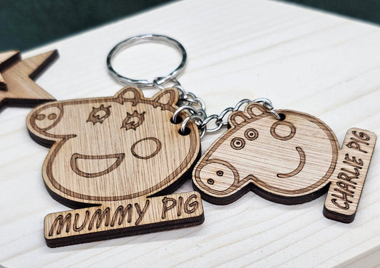 Mummy Pig keyring - Premium  from My Store - Just $5.50! Shop now at Slice of Wild