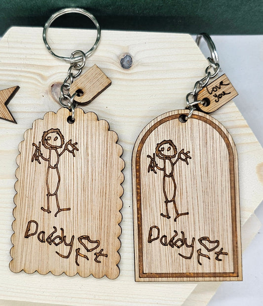 Child's Drawing Keyring - Premium  from Slice of Wild - Just $6.99! Shop now at Slice of Wild