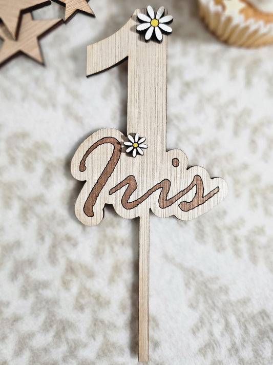 Daisy Name Cake Topper - Premium  from Slice of Wild - Just $8.90! Shop now at Slice of Wild