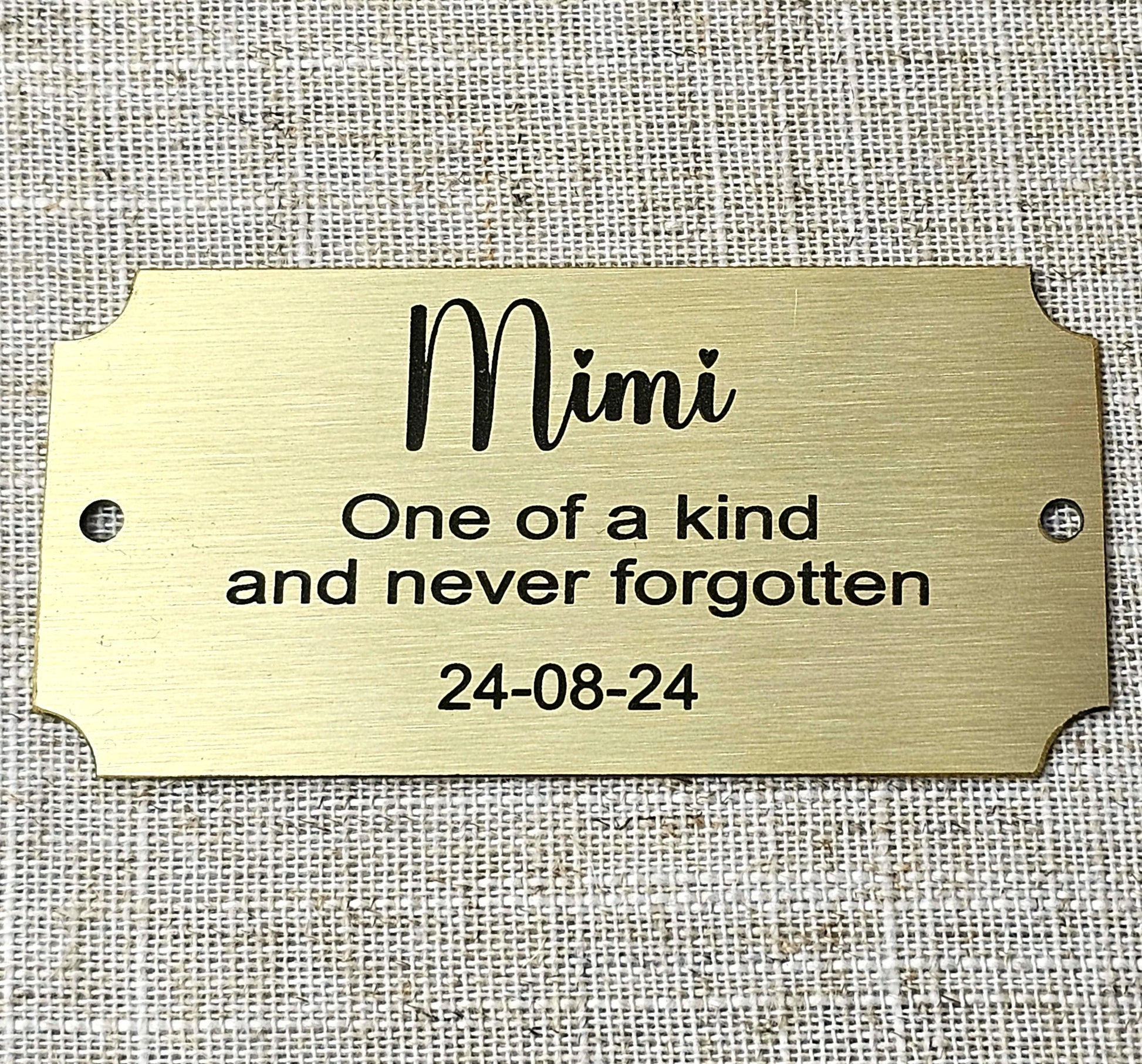 Personalised Solid Brass Memorial Plaque, - Slice of Wild