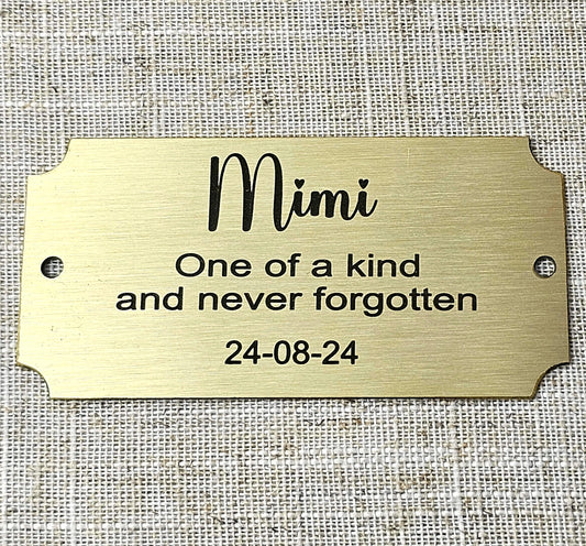 Personalised Solid Brass Memorial Plaque, - Slice of Wild