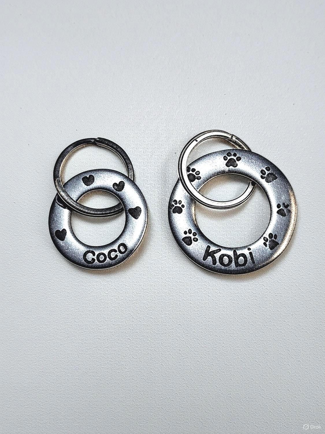 Personalised Stainless Steel Pet ID Tag – Custom Engraved with Any Symbol of Your Choice