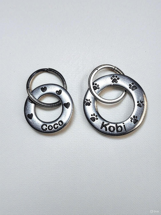 Personalised Stainless Steel Pet ID Tag – Custom Engraved with Any Symbol of Your Choice