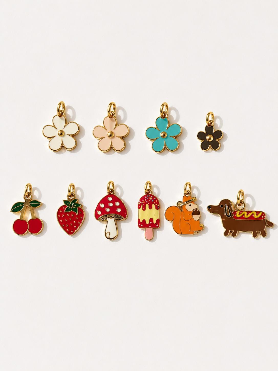 Pet Collar Charm | Choose Your Design | Gold Finish | Jump Ring or Lobster Clasp