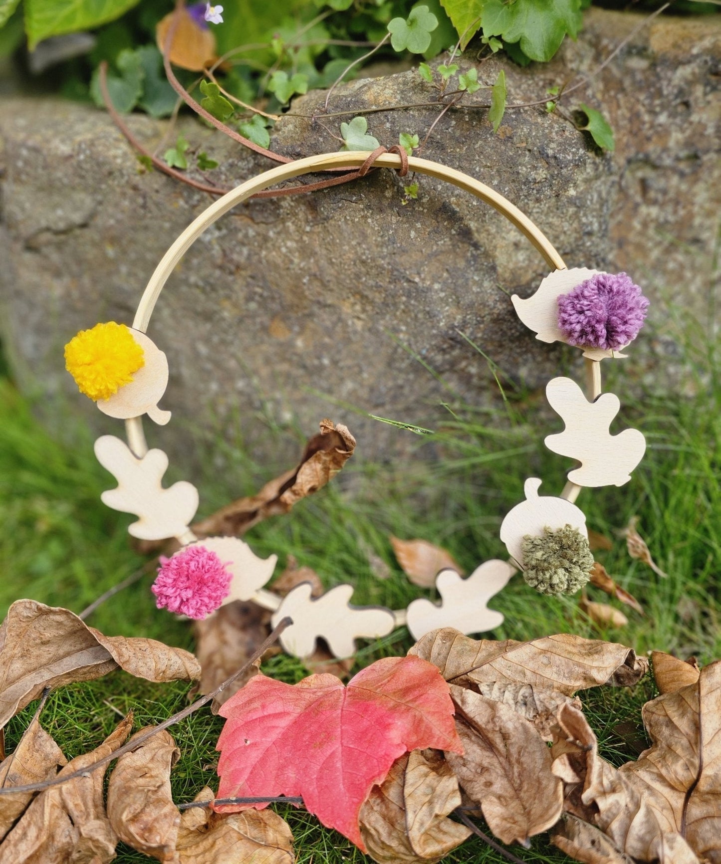 Autumn Hooped Wreath - Premium  from My Store - Just $16.99! Shop now at Slice of Wild