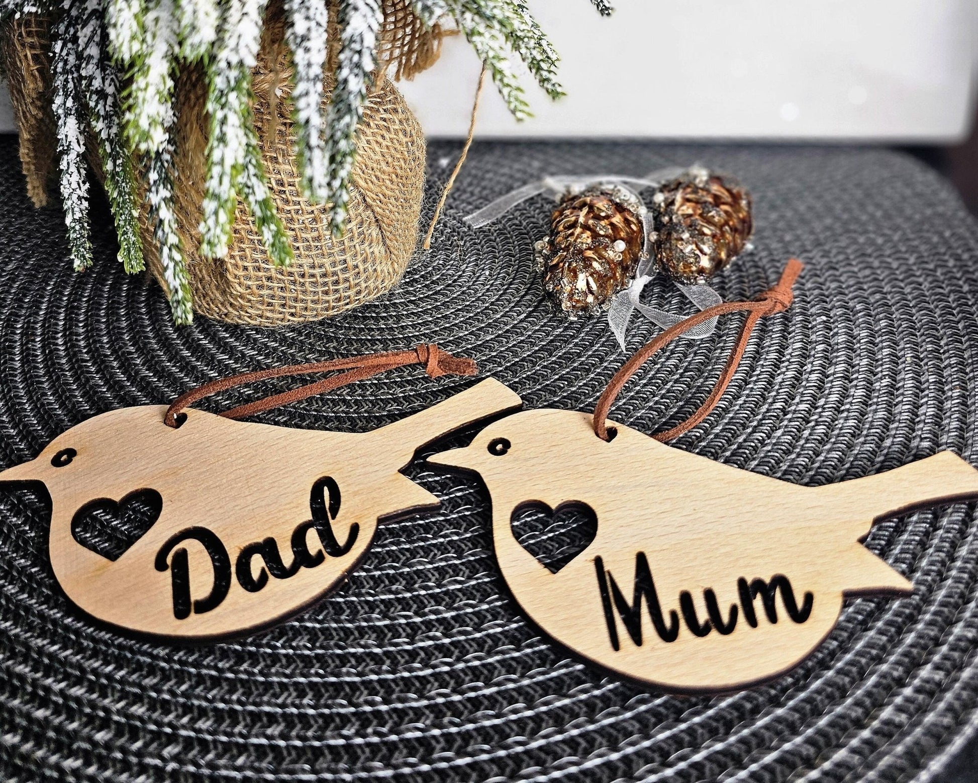 Robin Christmas Decoration for Mum or Dad - Slice of Wild