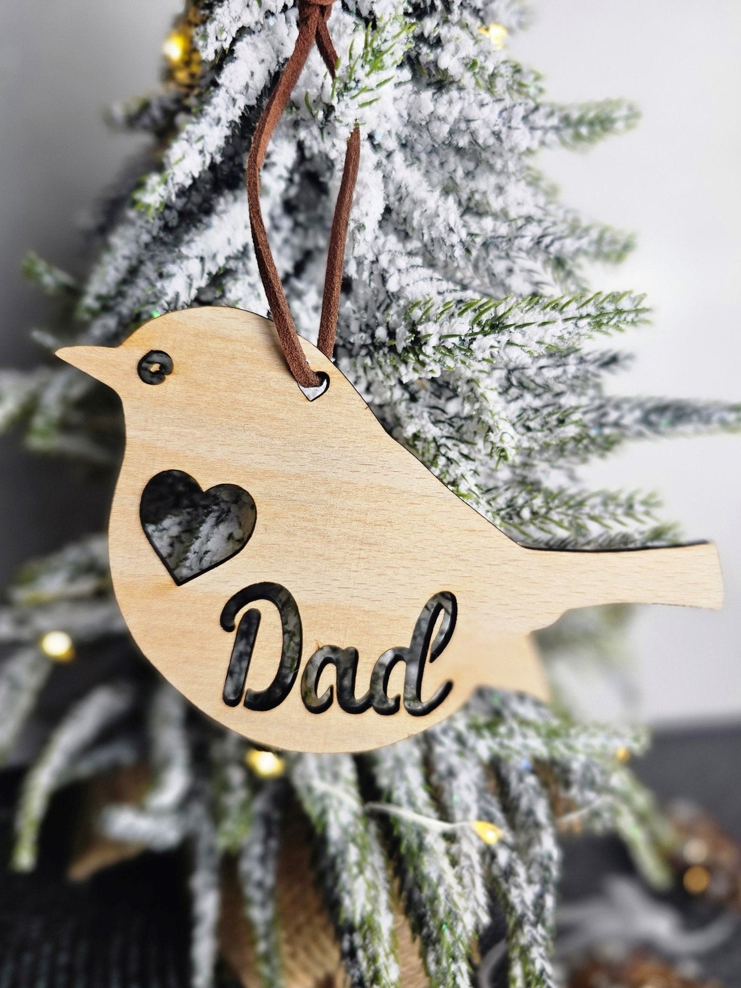 Robin Christmas Decoration for Mum or Dad - Slice of Wild