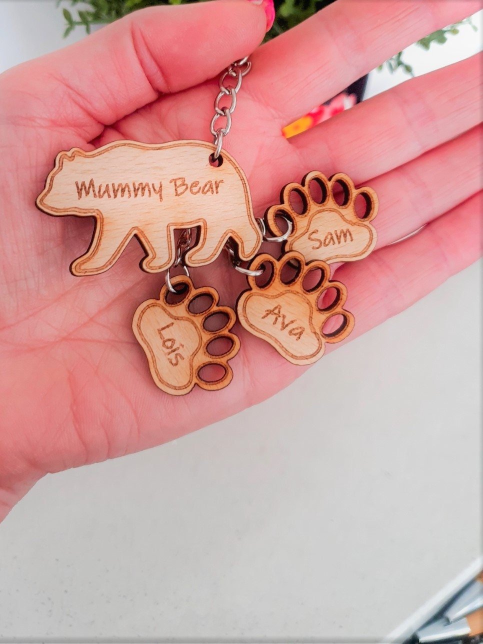 Mummy or Daddy Bear Keyring - Premium  from My Store - Just $5.50! Shop now at Slice of Wild