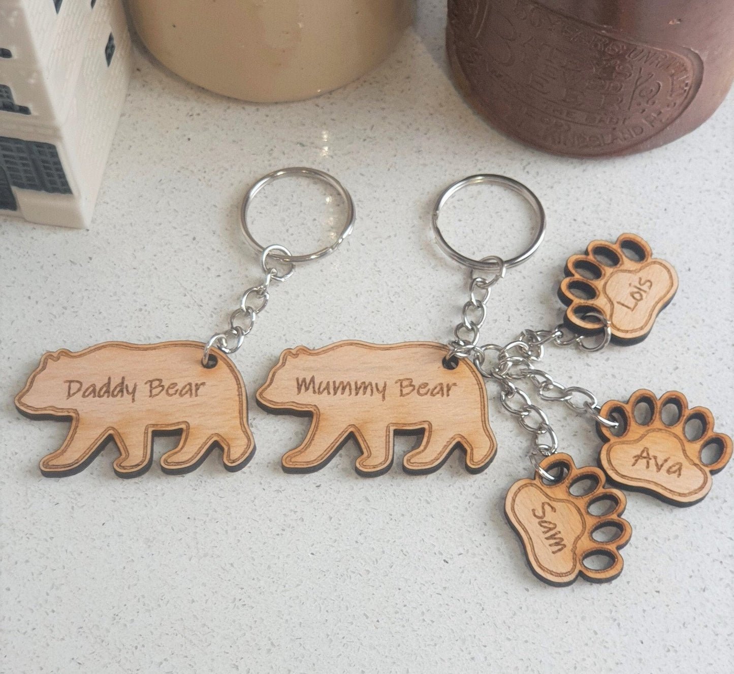 Mummy or Daddy Bear Keyring - Premium  from My Store - Just $5.50! Shop now at Slice of Wild