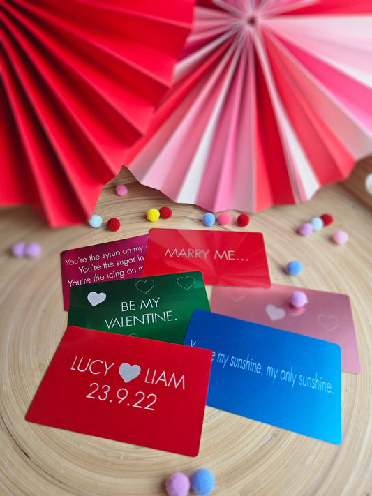 Love Credit Card keepsake. Personalised Metal Wallet Card, Valentines Gift, Love message, Love Keepsake - Premium  from Slice of Wild - Just $4.99! Shop now at Slice of Wild