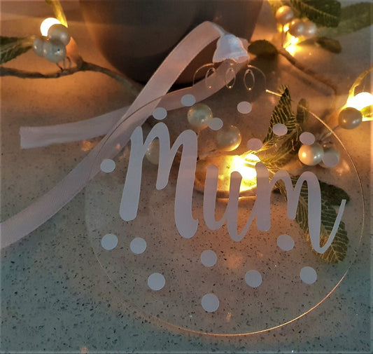 Personalised Christmas Tree Ornament Gift - Bauble Decoration Keepsake - Slice of Wild