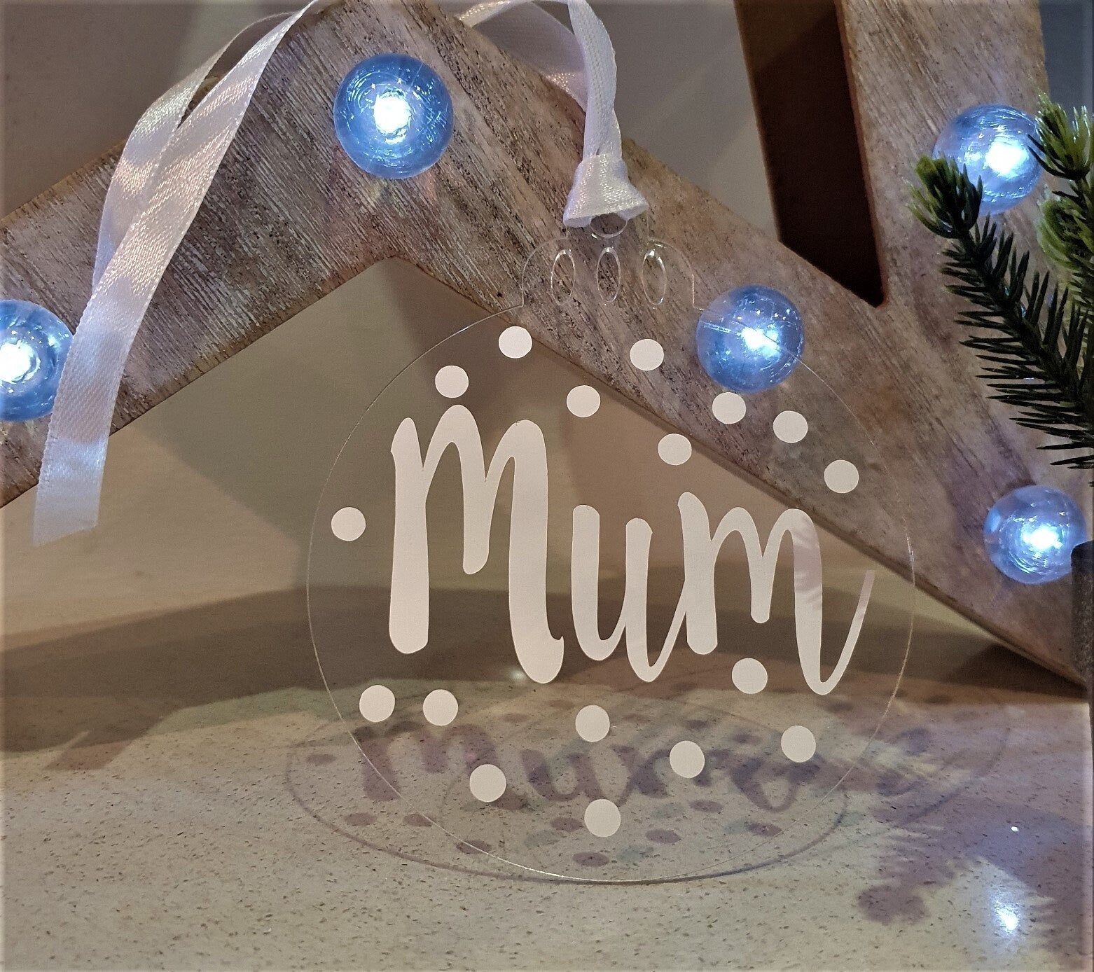 Personalised Christmas Tree Ornament Gift - Bauble Decoration Keepsake - Slice of Wild