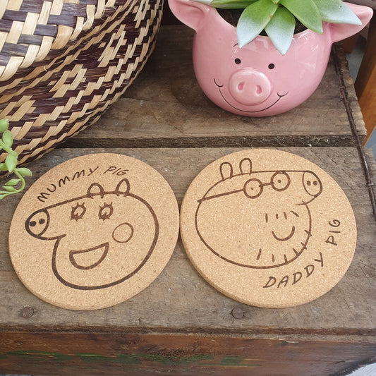 Cork Pig Coasters - Slice of Wild