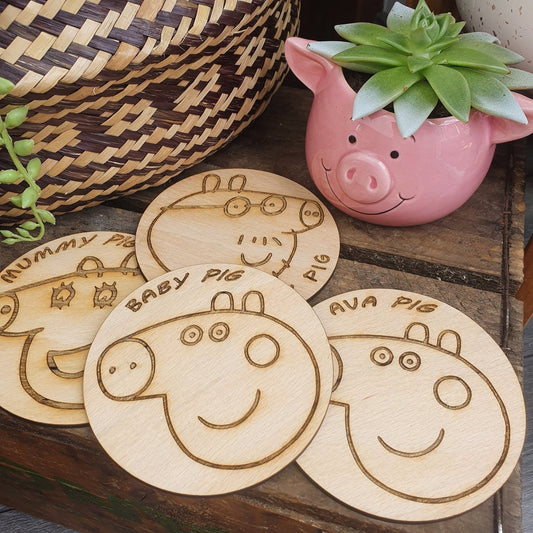 Pig Coasters - Premium  from Slice of Wild - Just $4.20! Shop now at Slice of Wild