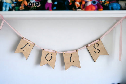 Wooden PERSONALISED BUNTING - Wooden Name Garland - Wooden Letters For Nursery- Wood Bunting Letters- Scandi Bunting- Wooden name Sign - Premium  from Slice of Wild - Just $5.70! Shop now at Slice of Wild